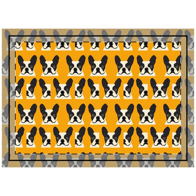 Golden Hour Frenchies Throw Pillow
