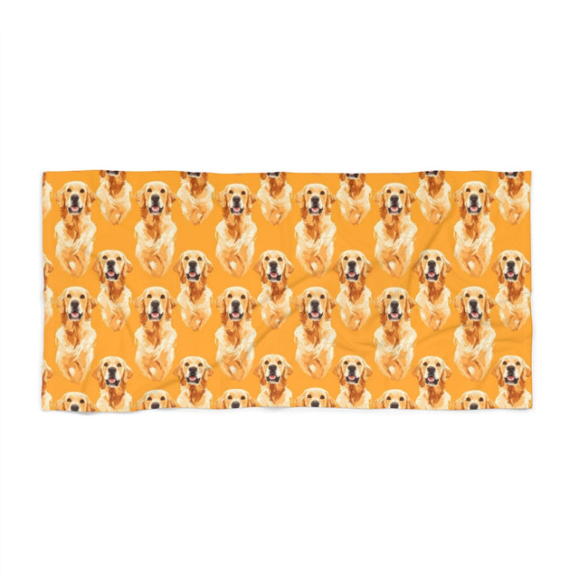 Golden Hour Retrievers Beach Towel