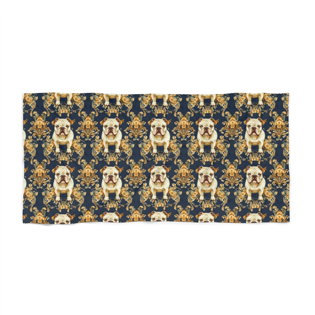 Golden Royal Bulldogs Beach Towel