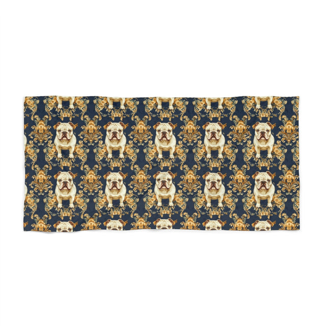 Golden Royal Bulldogs Beach Towel