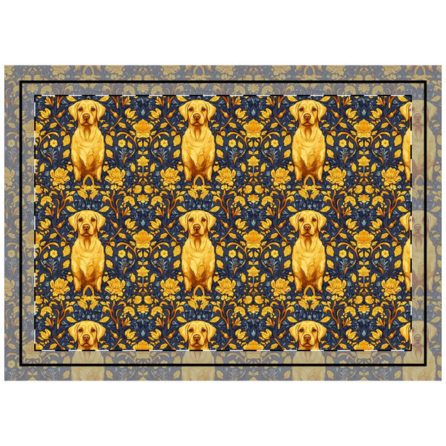 Golden Tapestry Labs Throw Pillow