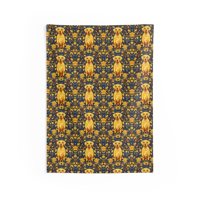 Golden Tapestry Labs Wall Tapestry