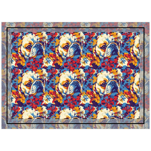 Hawaiian Holiday Bulldogs Throw Pillow