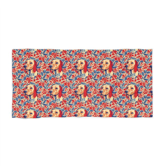 Hibiscus Dreams Golden Beach Towel