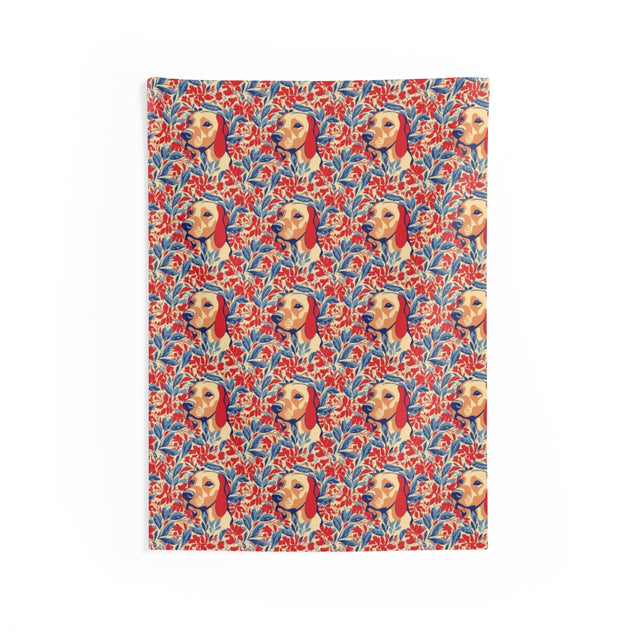 Hibiscus Dreams Golden Wall Tapestry