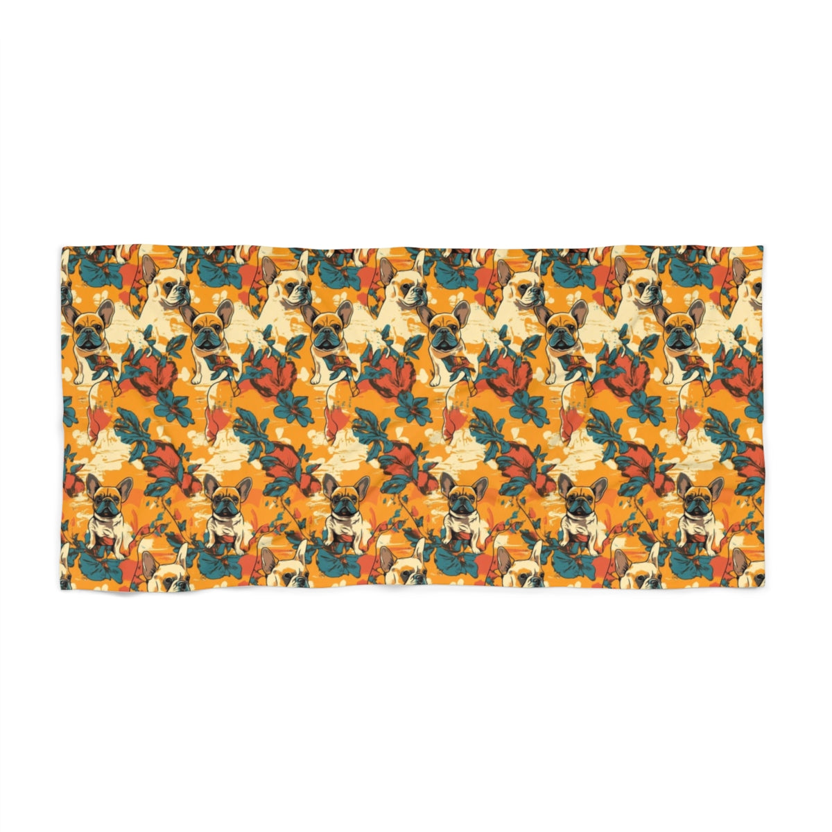 Hibiscus Sunset Frenchies Beach Towel