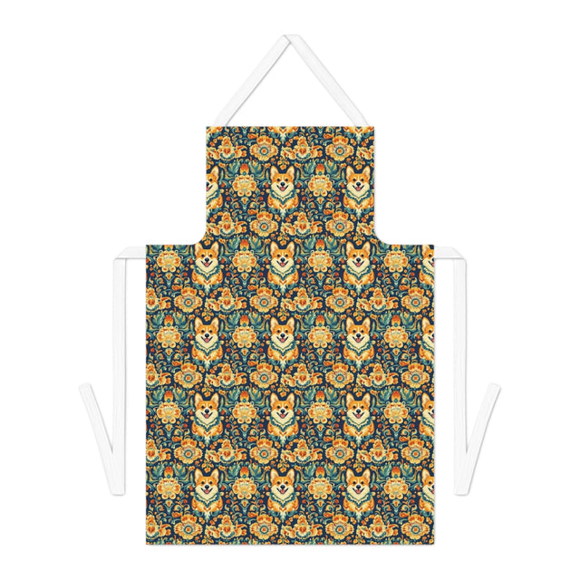 Imperial Brocade Corgis Apron