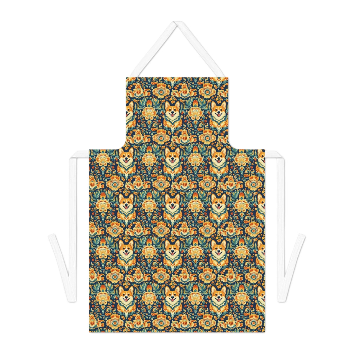 Imperial Brocade Corgis Apron