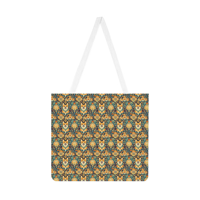 Imperial Brocade Corgis Tote Bag
