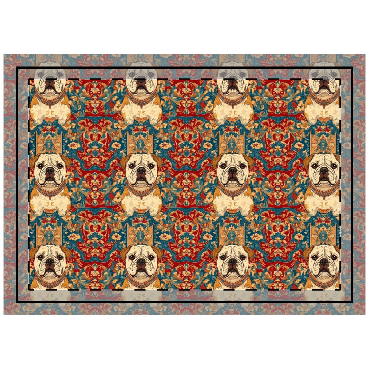 Imperial Court Bulldogs Throw Pillow