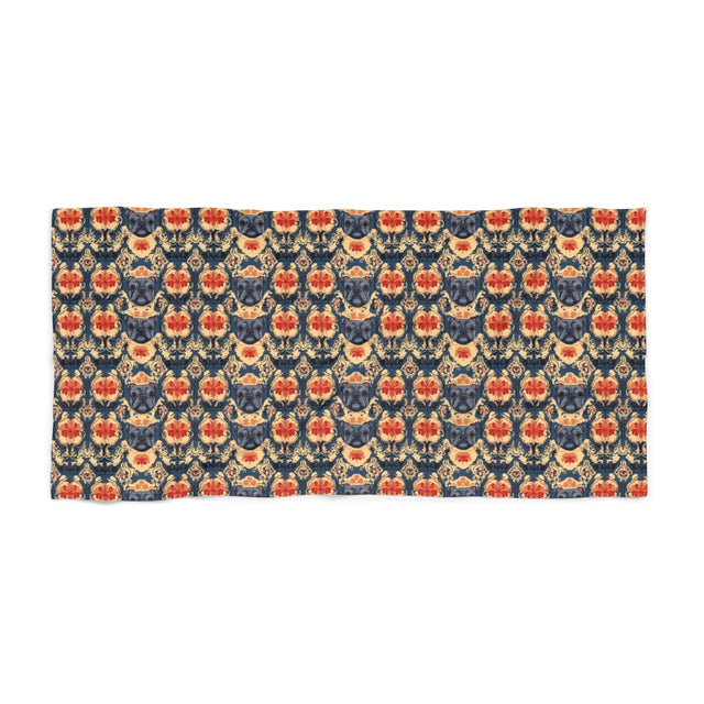 Imperial Frenchie Tapestry Beach Towel