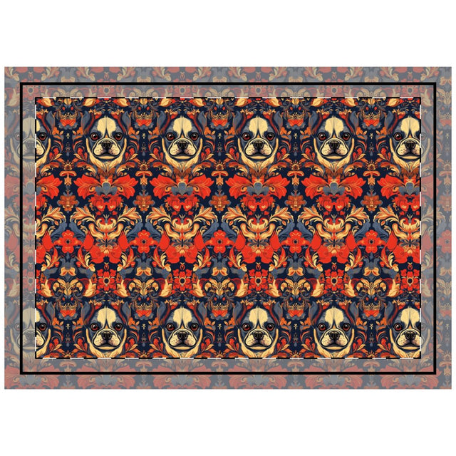 Imperial Garden Frenchies Throw Pillow
