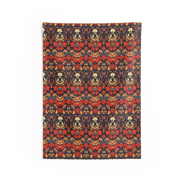Imperial Garden Frenchies Wall Tapestry