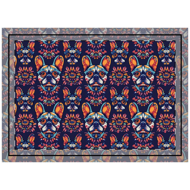 Kaleidoscope Frenchie Dreams Throw Pillow