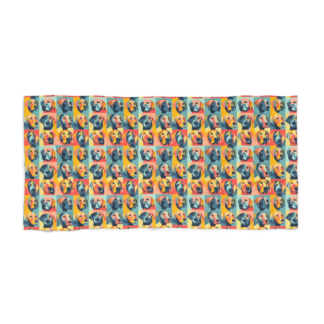 Kaleidoscope Labradors Beach Towel