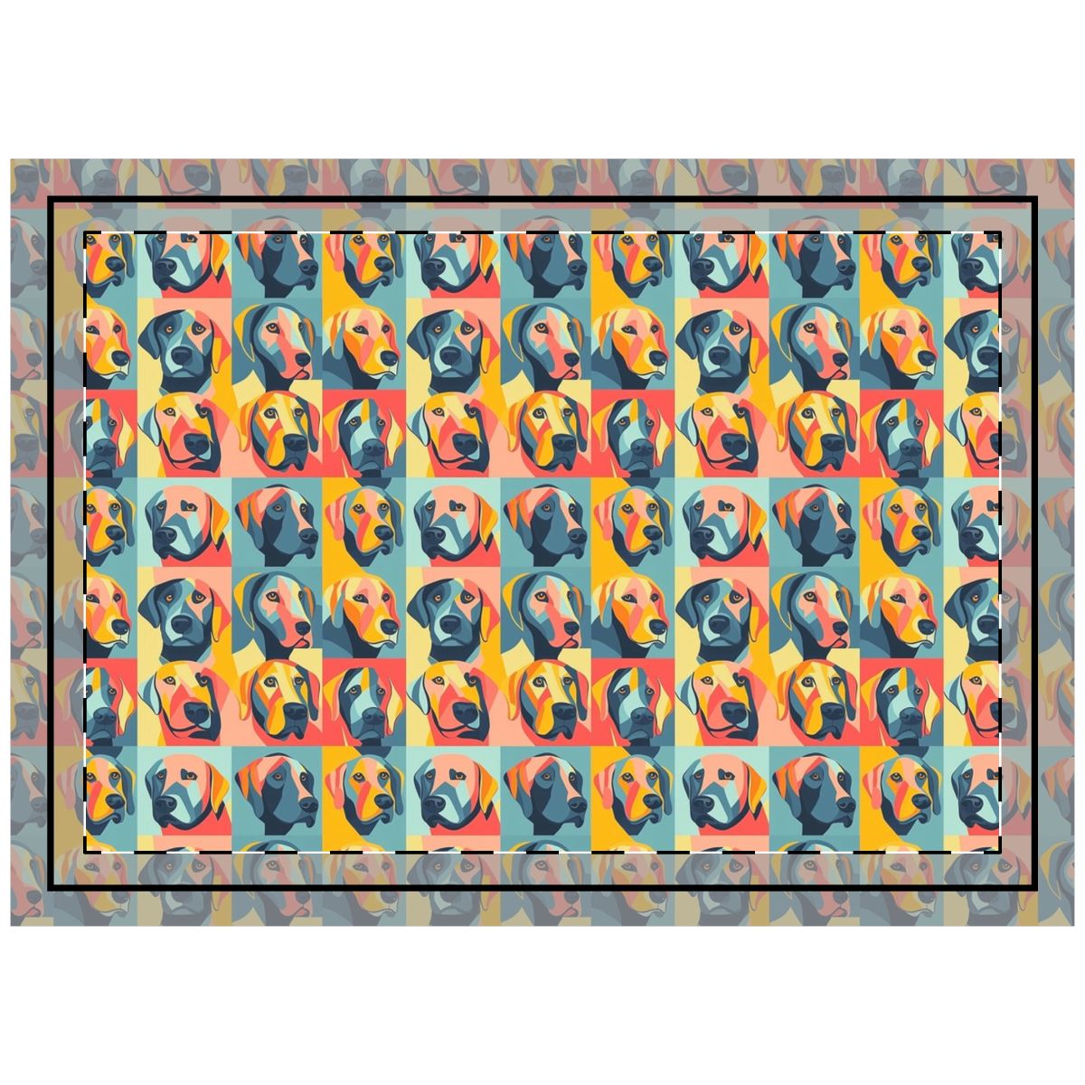 Kaleidoscope Labradors Throw Pillow