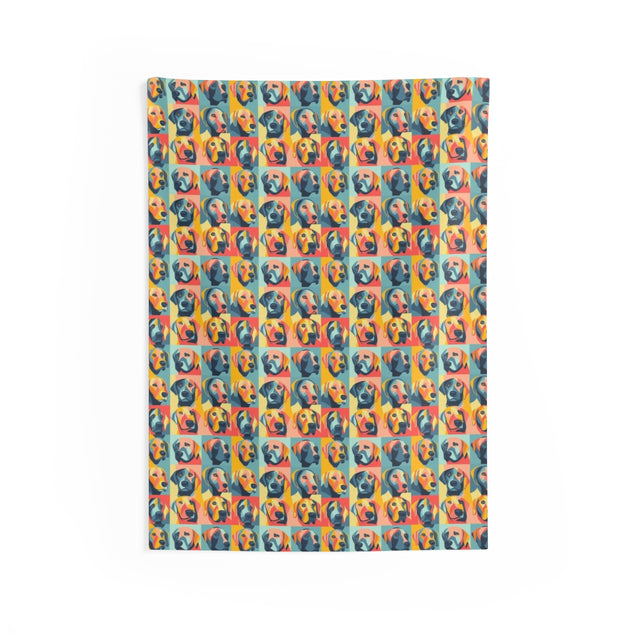 Kaleidoscope Labradors Wall Tapestry