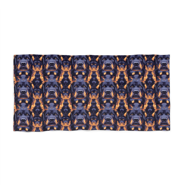 Kaleidoscope Rottie Dreams Beach Towel