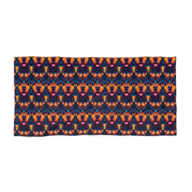 Kaleidoscope Rottweiler Dreams Beach Towel