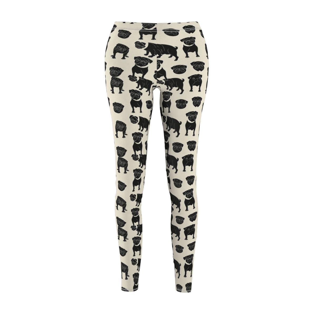 Linocut Pug Society Leggings