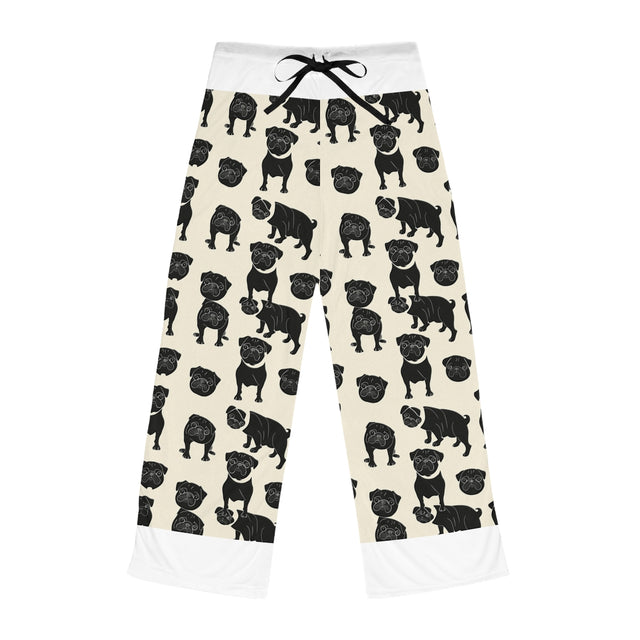 Linocut Pug Society Pajama Pants