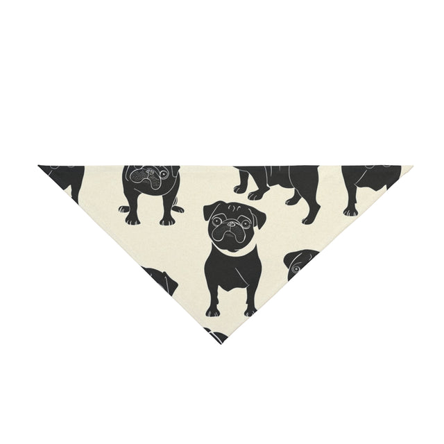 Linocut Pug Society Pet Bandana