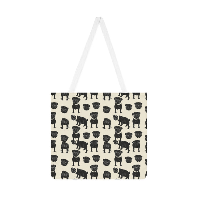 Linocut Pug Society Tote Bag