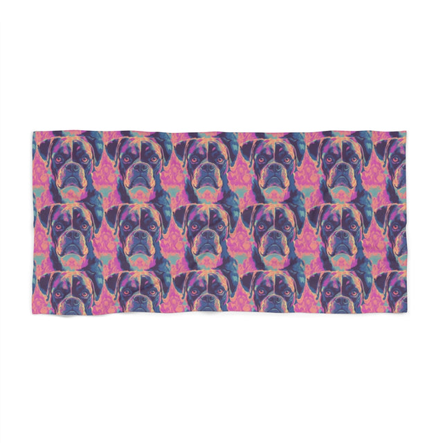 Magenta Neon Boxers Beach Towel