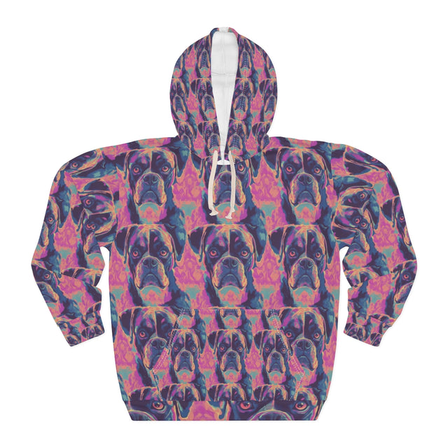 Magenta Neon Boxers Hoodie