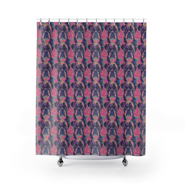 Magenta Neon Boxers Shower Curtain