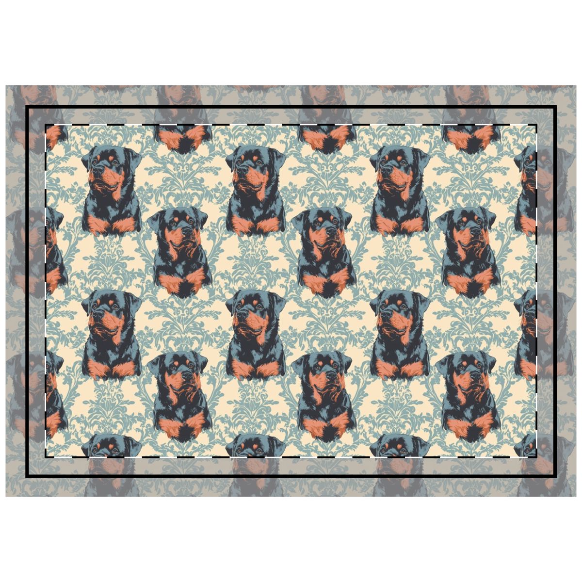 Manor House Rottweilers Throw Pillow