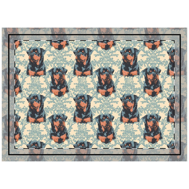 Manor House Rottweilers Throw Pillow