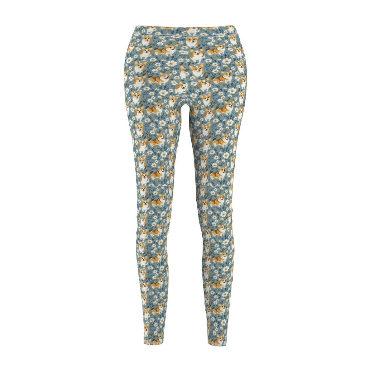 Meadow Bloom Corgis Leggings