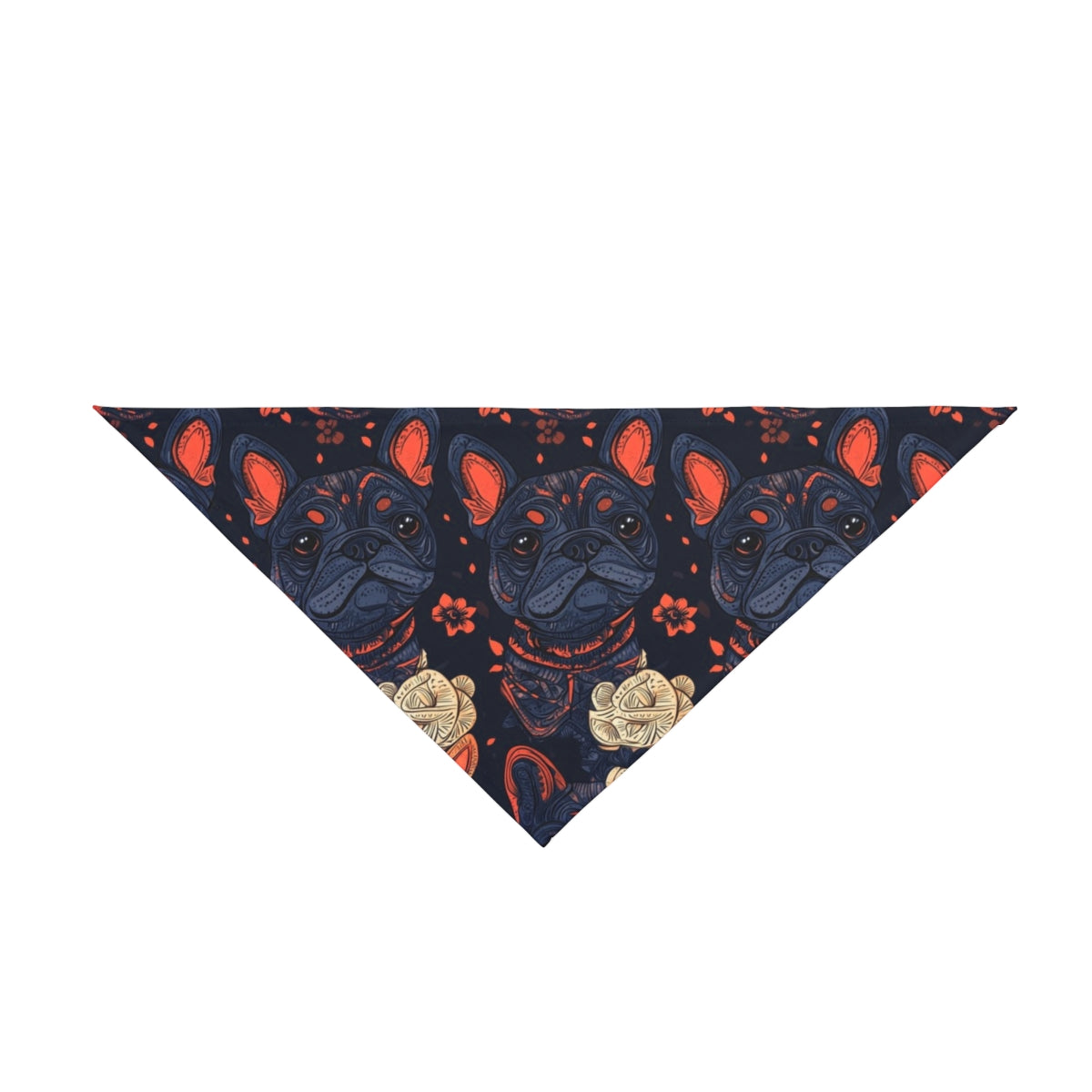 Midnight Bloom Frenchies Pet Bandana