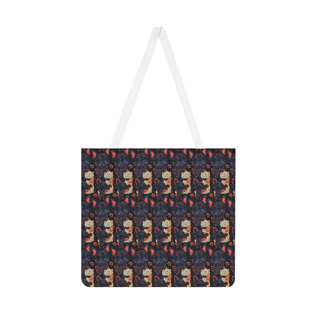 Midnight Bloom Frenchies Tote Bag