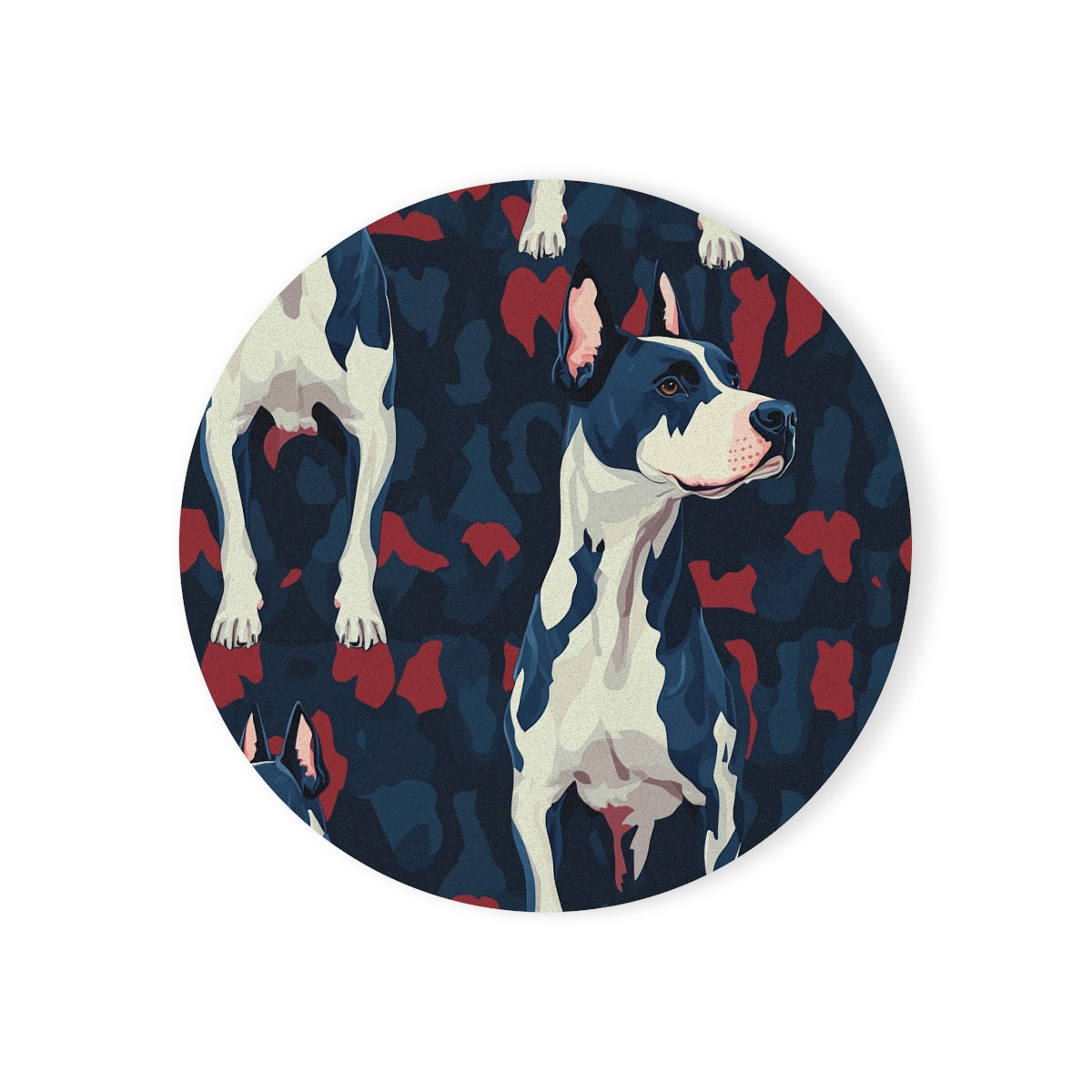 Midnight Camouflage Danes Coasters