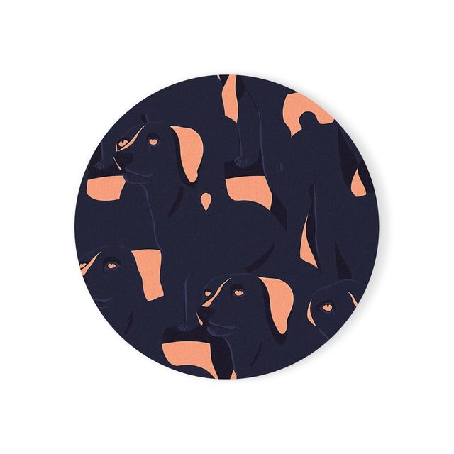 Midnight Dachshund Dreams Coasters