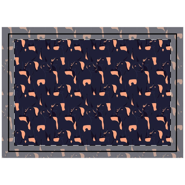 Midnight Dachshund Dreams Throw Pillow