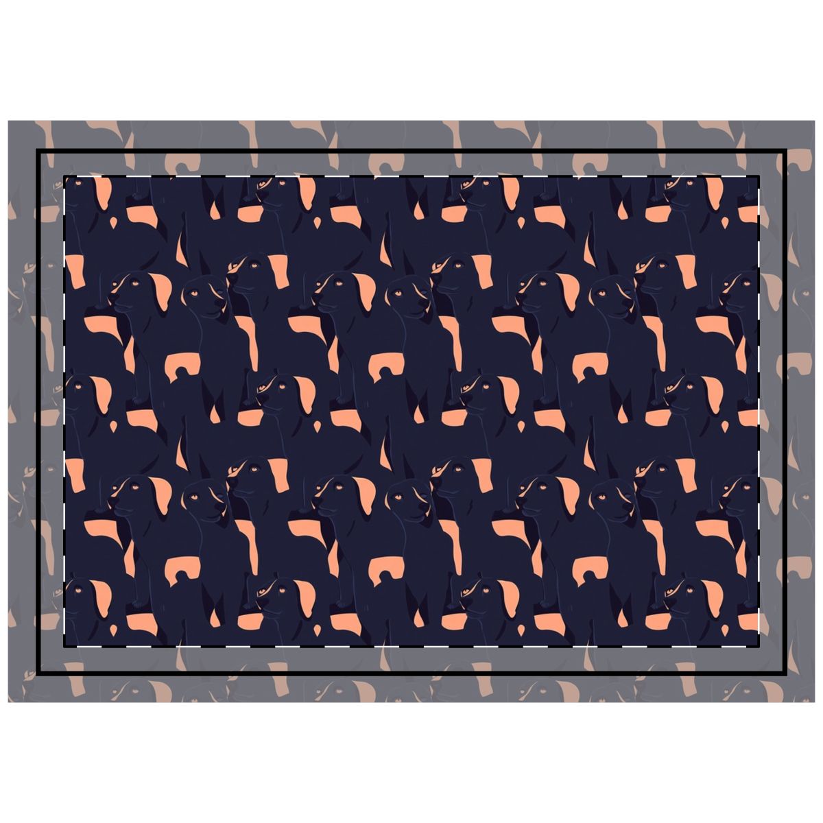 Midnight Dachshund Dreams Throw Pillow