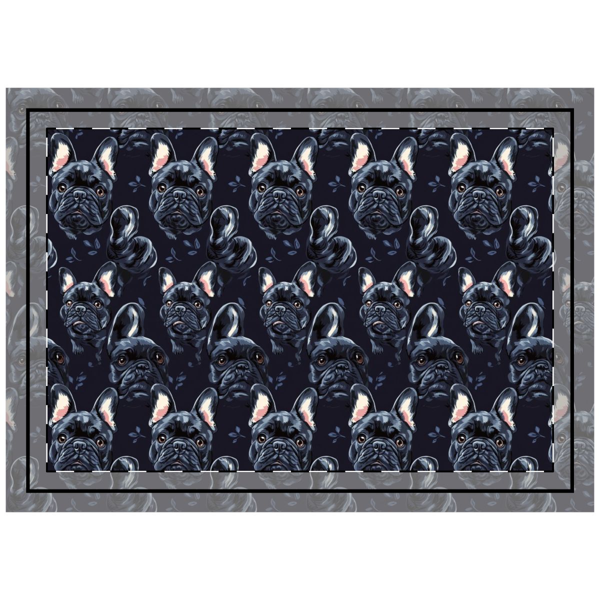 Midnight Frenchie Dreams Throw Pillow