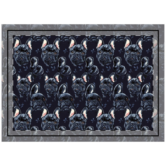 Midnight Frenchie Dreams Throw Pillow