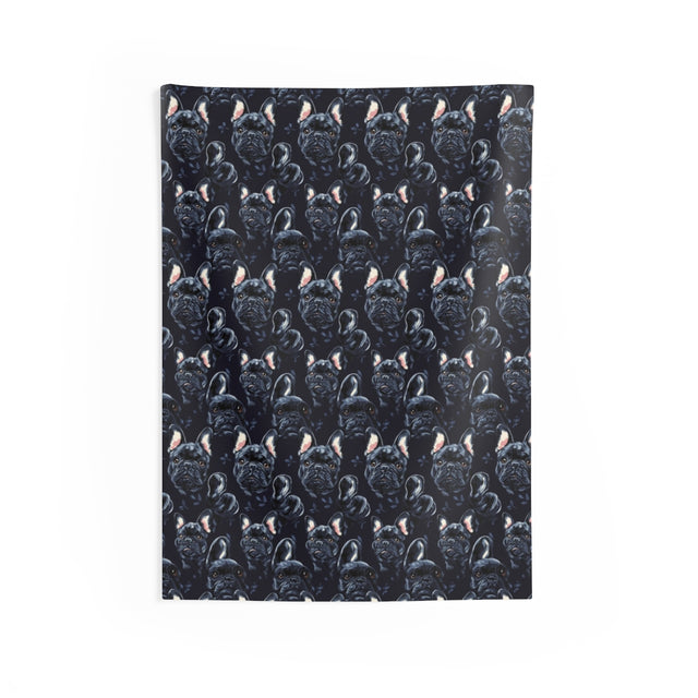 Midnight Frenchie Dreams Wall Tapestry
