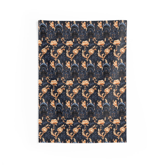 Midnight Frenchie Elegance Wall Tapestry