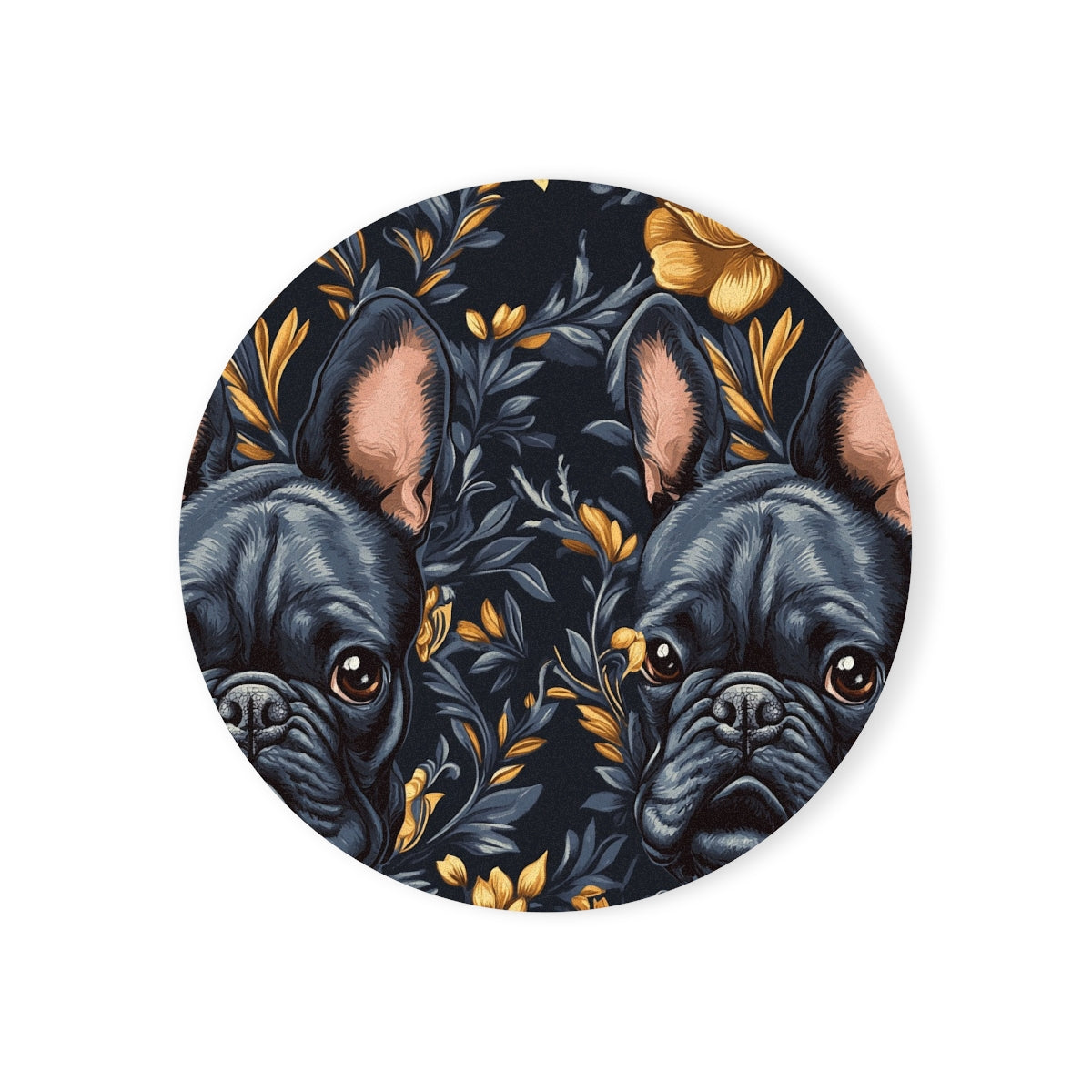Midnight Garden Frenchies Coasters