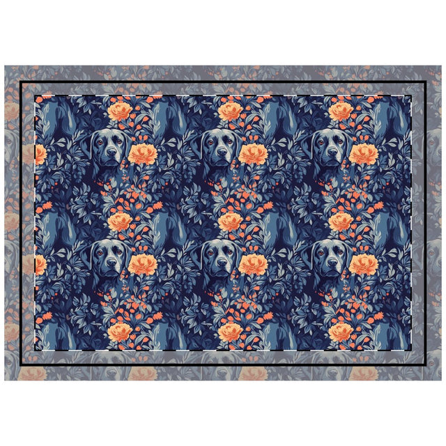 Midnight Garden Labradors Throw Pillow