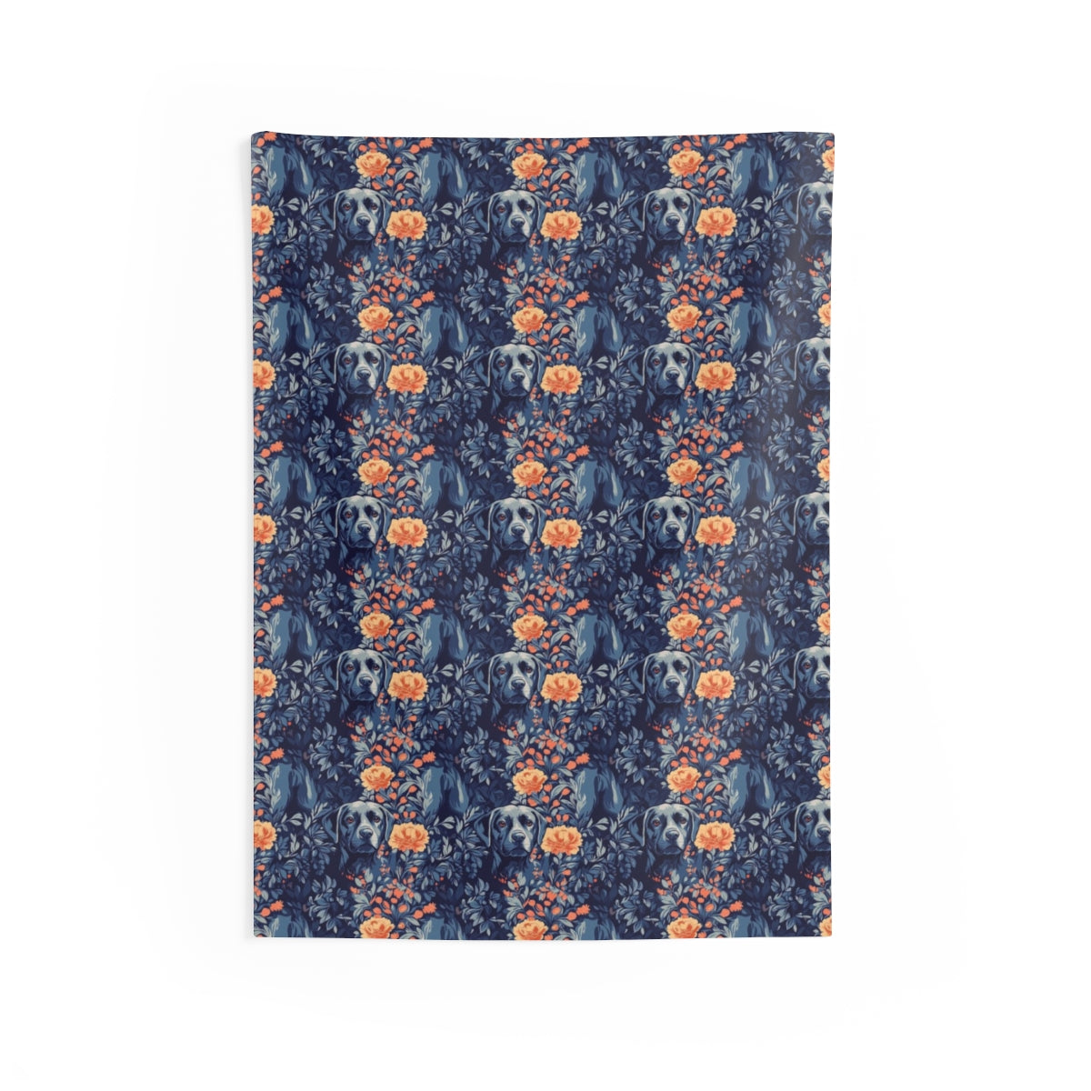 Midnight Garden Labradors Wall Tapestry