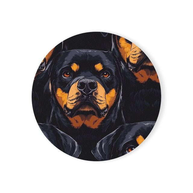 Midnight Guardian Rottweilers Coasters