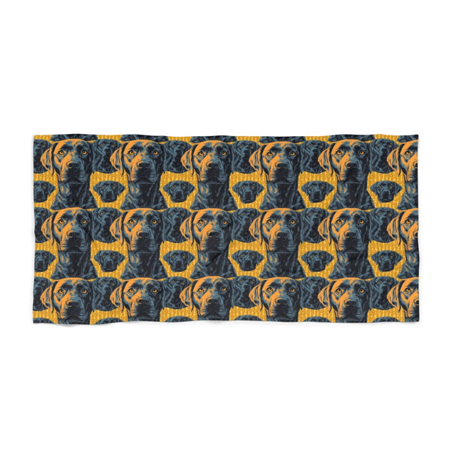 Midnight Linocut Labs Beach Towel