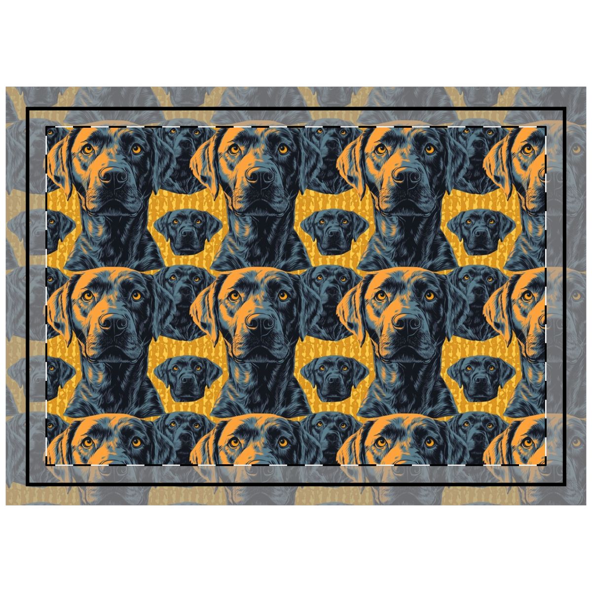 Midnight Linocut Labs Throw Pillow