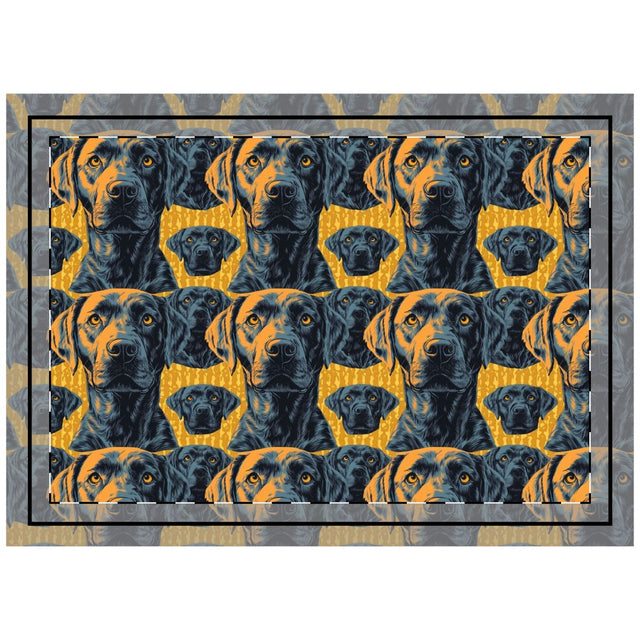 Midnight Linocut Labs Throw Pillow
